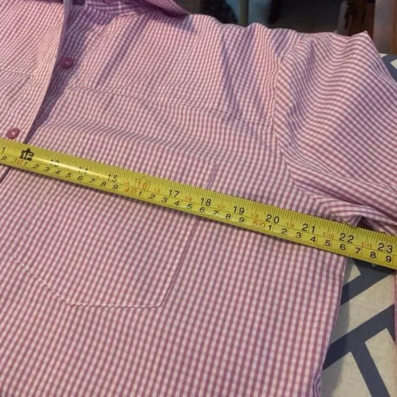 Camila Coelho Elliot Shirt Dress Gingham Check Pink Lilac White - Small - Picture 14 of 16